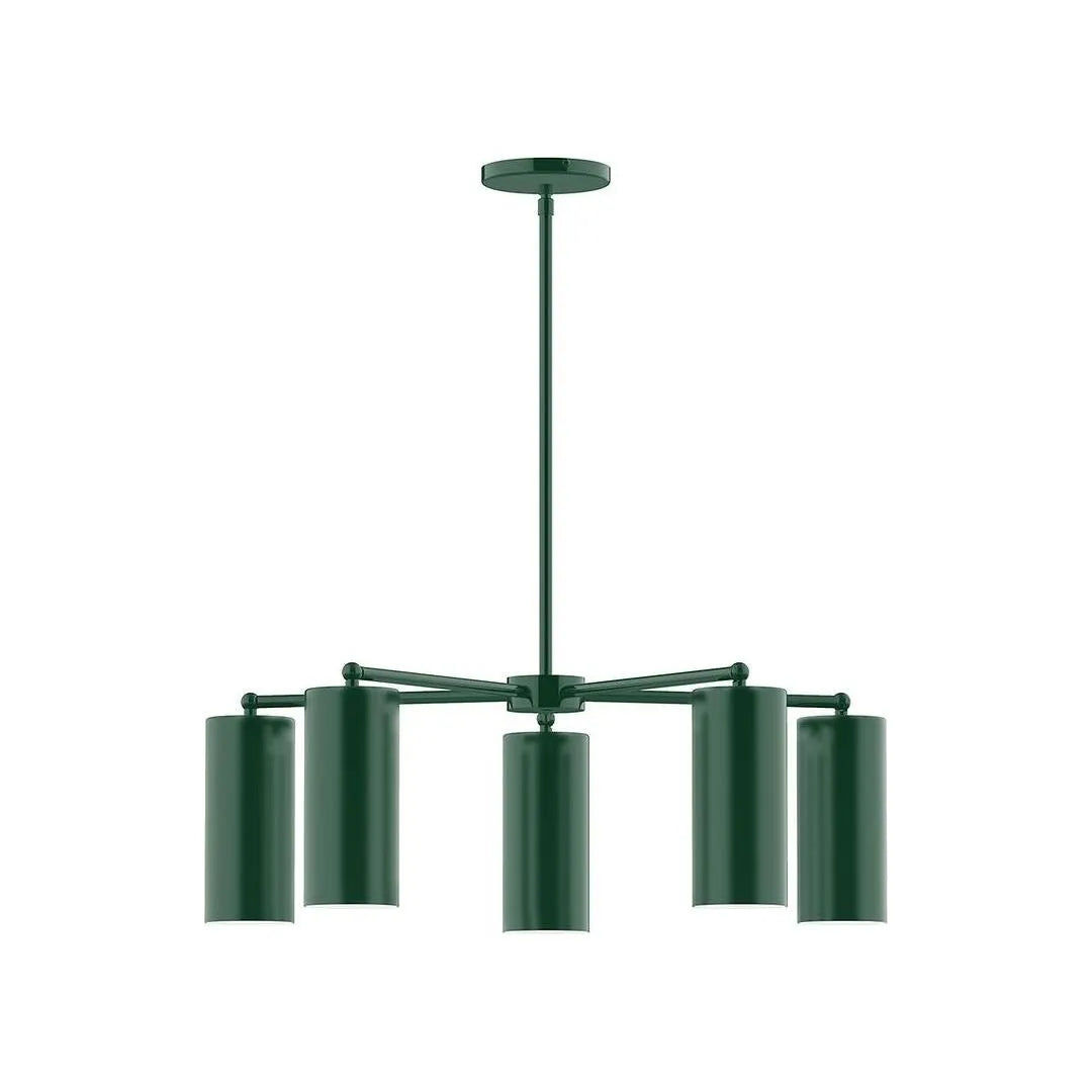 Montclair Light Works - CHC418-42 - Five Light Chandelier - J-Series - Forest Green