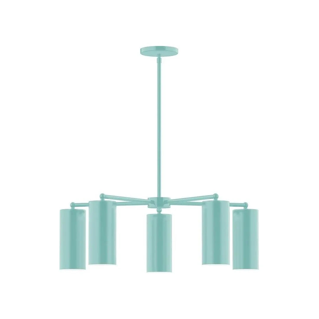 Montclair Light Works - CHC418-48 - Five Light Chandelier - J-Series - Sea Green
