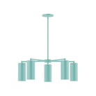 Montclair Light Works - CHC418-48 - Five Light Chandelier - J-Series - Sea Green