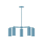 Montclair Light Works - CHC418-54 - Five Light Chandelier - J-Series - Light Blue