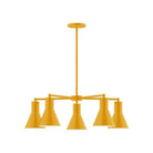 Montclair Light Works - CHC436-21 - Five Light Chandelier - J-Series - Bright Yellow