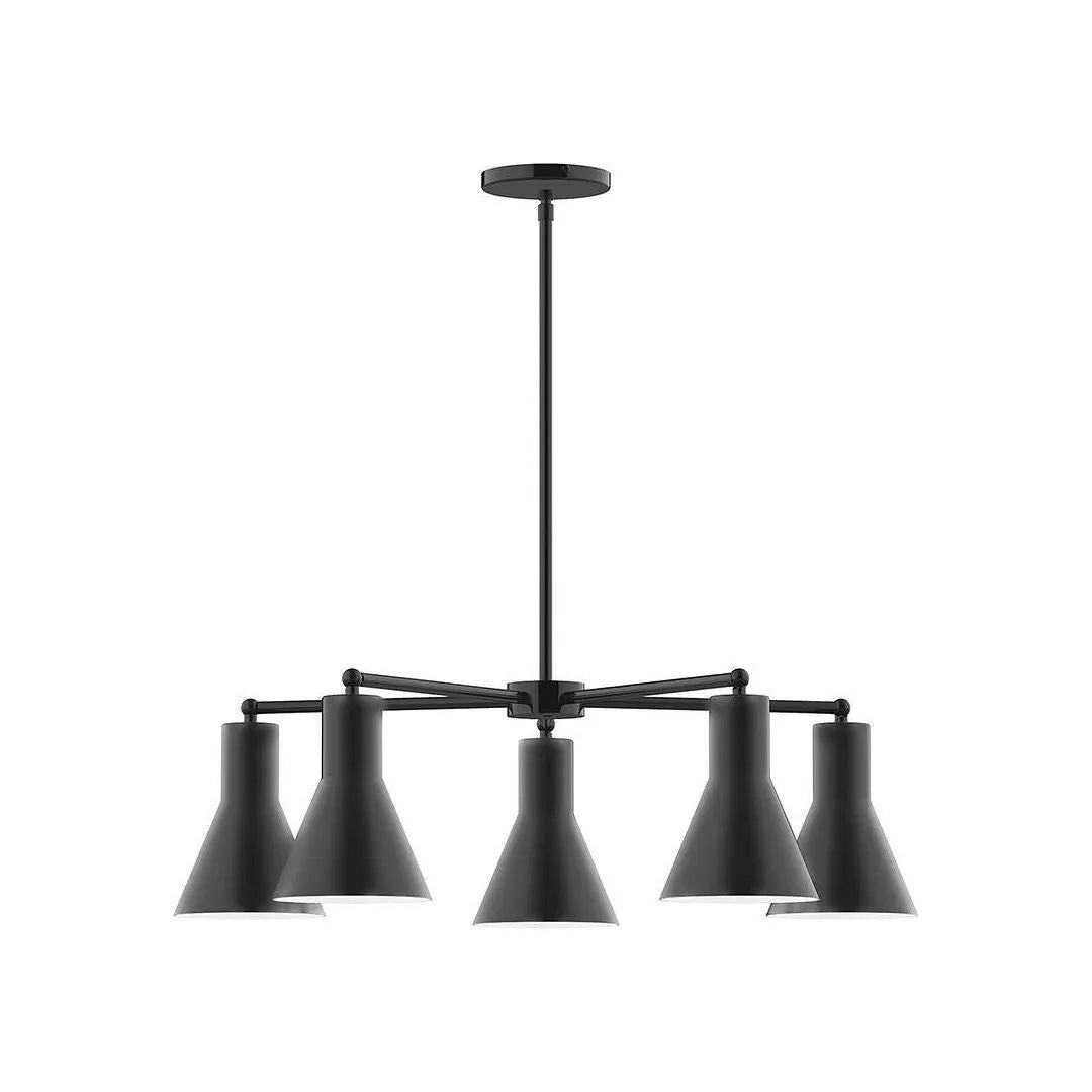 Montclair Light Works - CHC436-41 - Five Light Chandelier - J-Series - Black