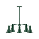 Montclair Light Works - CHC436-42 - Five Light Chandelier - J-Series - Forest Green