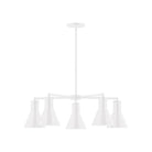 Montclair Light Works - CHC436-44 - Five Light Chandelier - J-Series - White