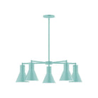 Montclair Light Works - CHC436-48 - Five Light Chandelier - J-Series - Sea Green