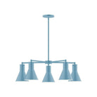 Montclair Light Works - CHC436-54 - Five Light Chandelier - J-Series - Light Blue