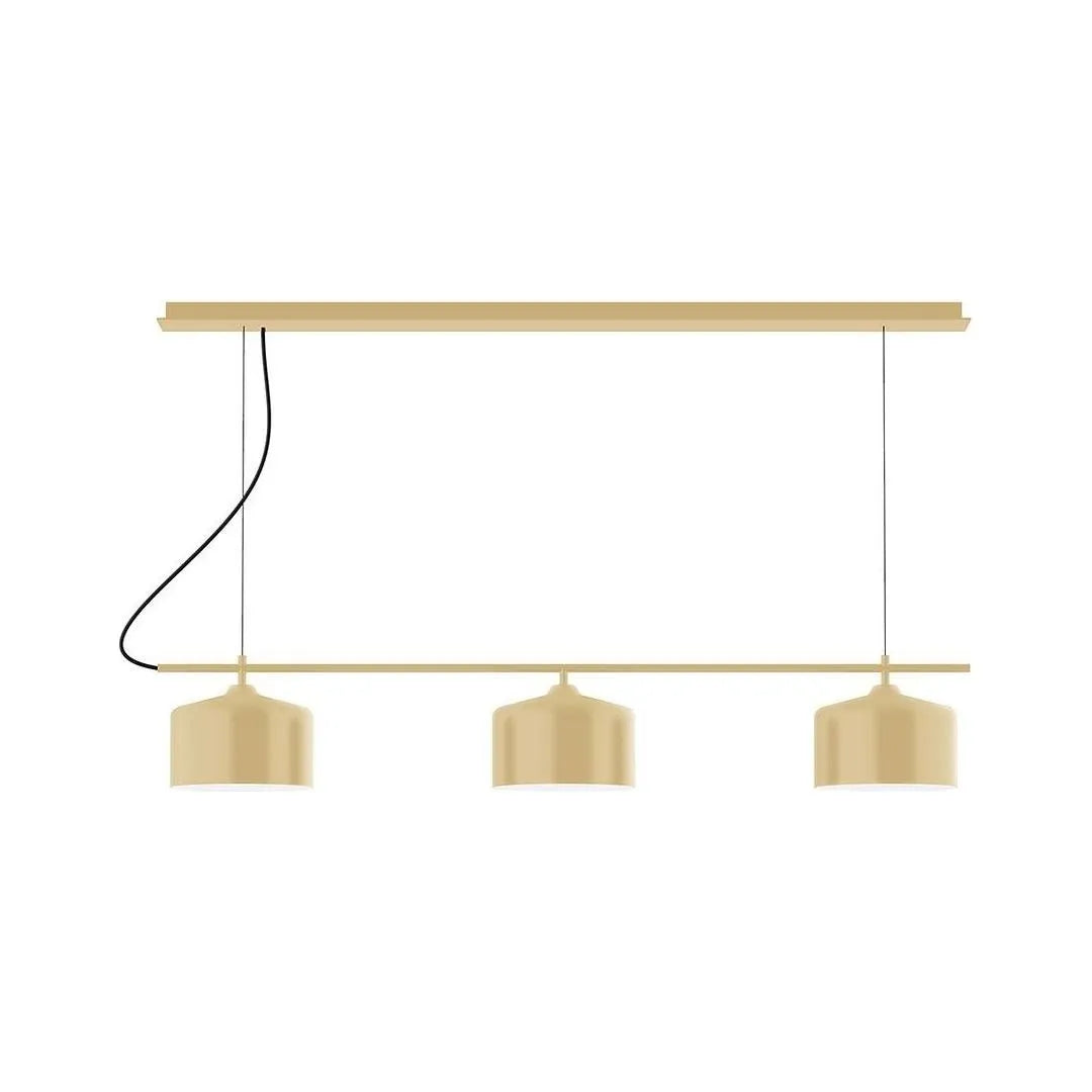 Montclair Light Works - CHD419-17-C20 - Three Light Linear Chandelier - Axis - Ivory