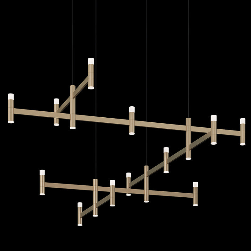 Sonneman - 1788.14 - LED Pendant - Systema Staccato - Brass Finish