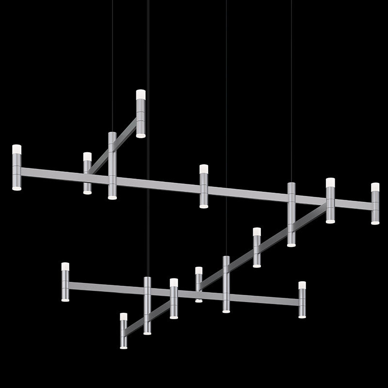 Sonneman - 1788.16 - LED Pendant - Systema Staccato - Bright Satin Aluminum