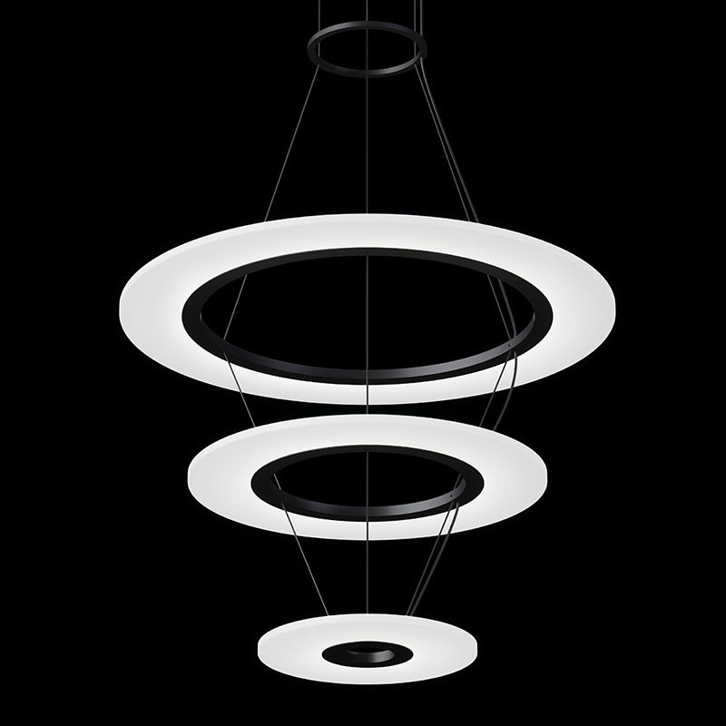 Sonneman - 2075.25 - LED Pendant - Arctic Rings - Satin Black