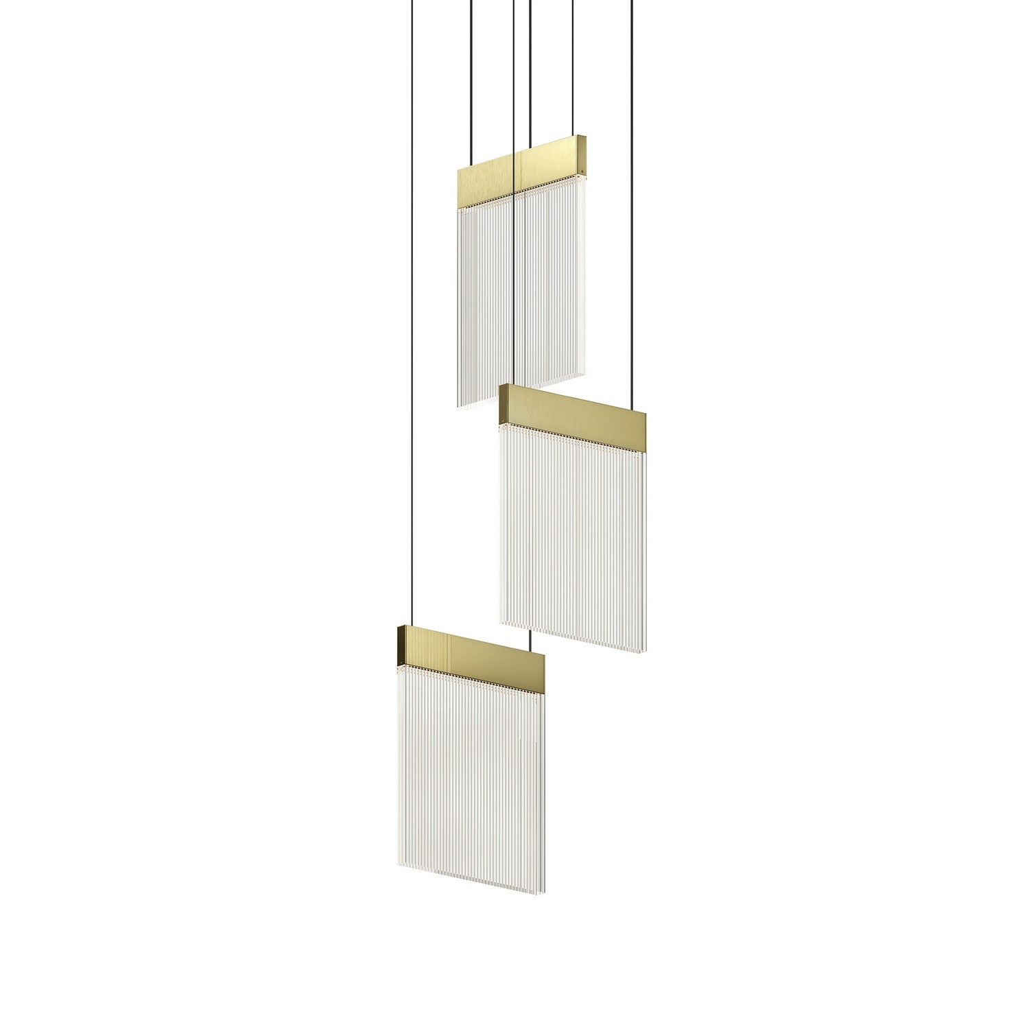 Sonneman - 3092.14 - LED Pendant - V Panels - Brass