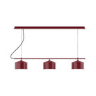 Montclair Light Works - CHD419-55-C27 - Three Light Linear Chandelier - Axis - Barn Red