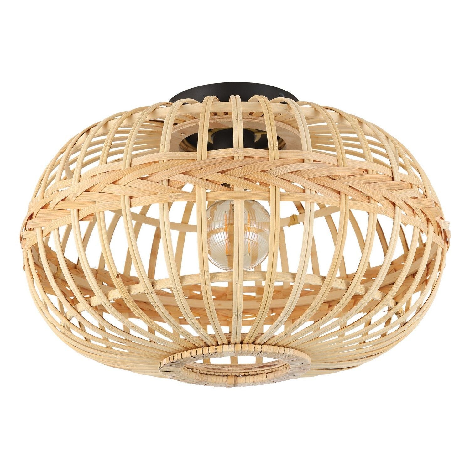 Eglo Canada - 206083A - One Light Semi Flush Mount - Amsfield - Black