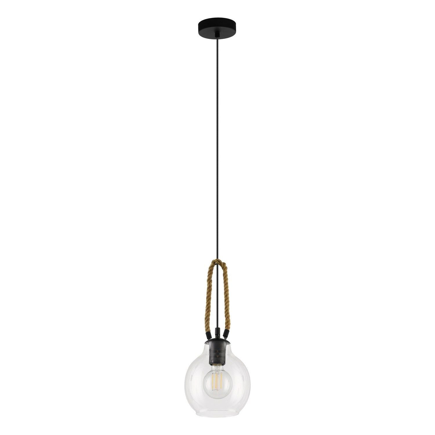 Eglo Canada - 43617A - One Light Pendant - Roding - Black