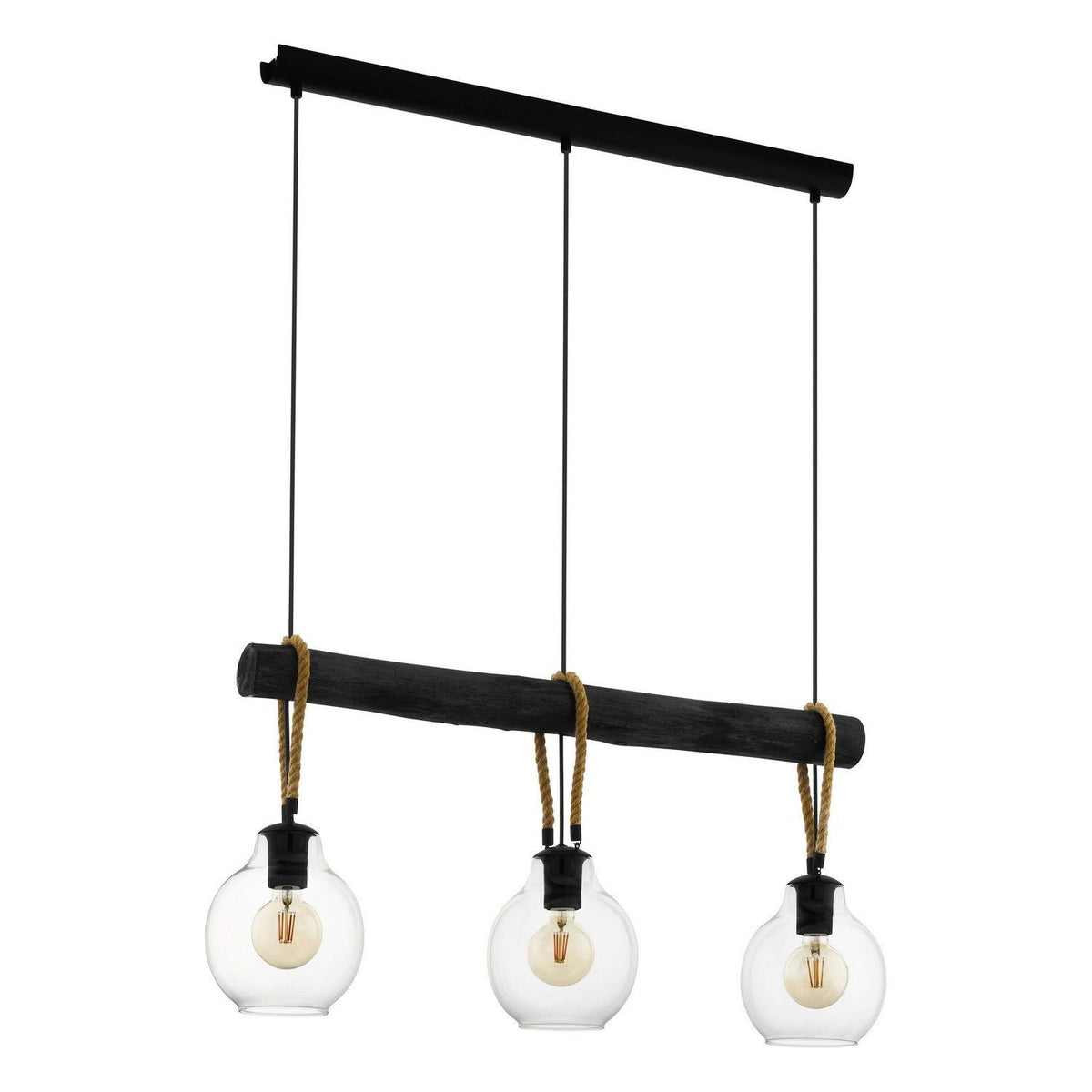 Eglo Canada - 43618A - Three Light Pendant - Roding - Black
