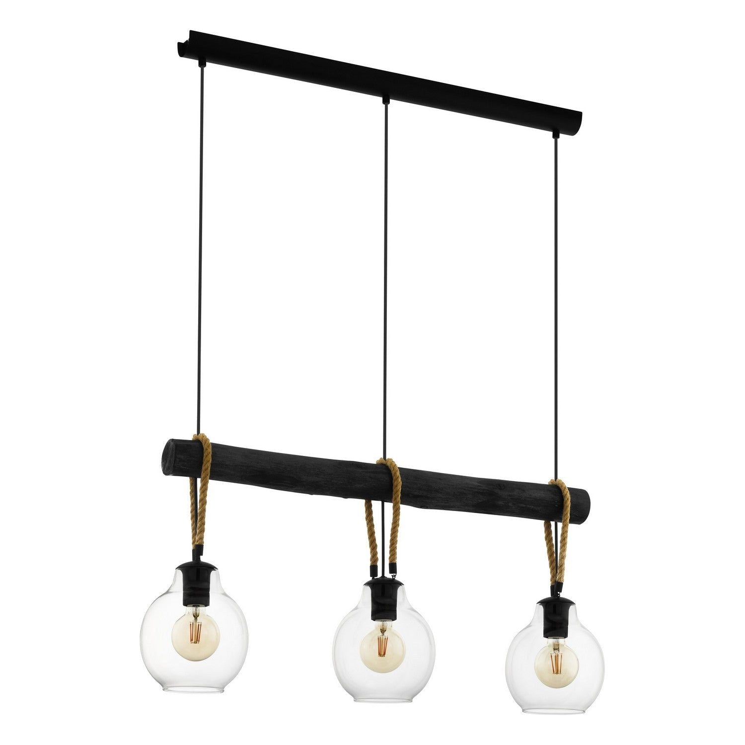 Eglo Canada - 43618A - Three Light Pendant - Roding - Black
