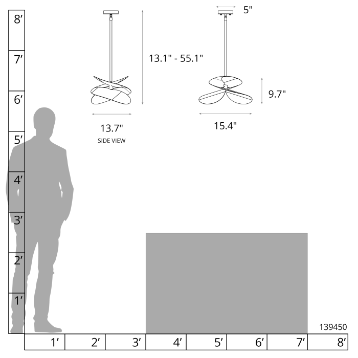 Hubbardton Forge 139450 Hibiscus Small Pendant