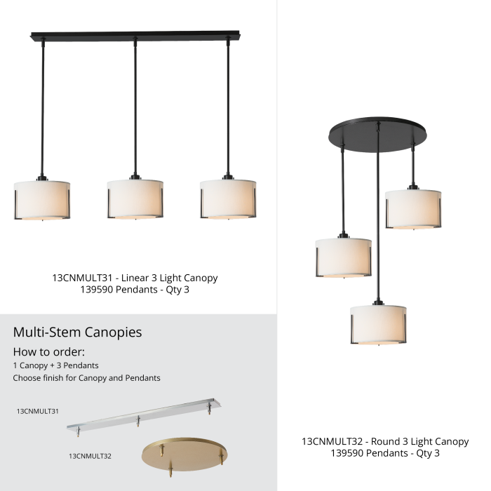 Hubbardton Forge 139590 Exos Petit Abat-jour Simple Suspension
