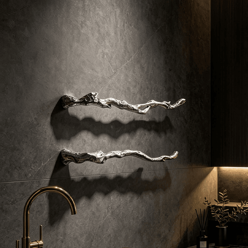 P&Bhusri ART-TW02 ART-TW02 Towel Holder in Chrome - PVD Luxury Gold