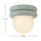 Lark 83291SF Noa Convertible Flush Mount in Seafoam