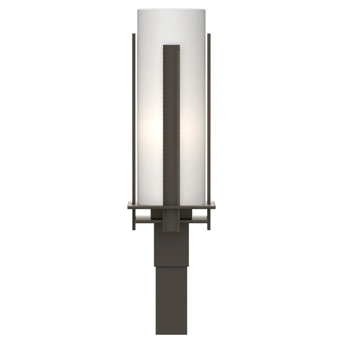 Hubbardton Forge - 347288-SKT-77-GG0040 - One Light Outdoor Post Mount - Vertical Bar - Coastal Dark Smoke