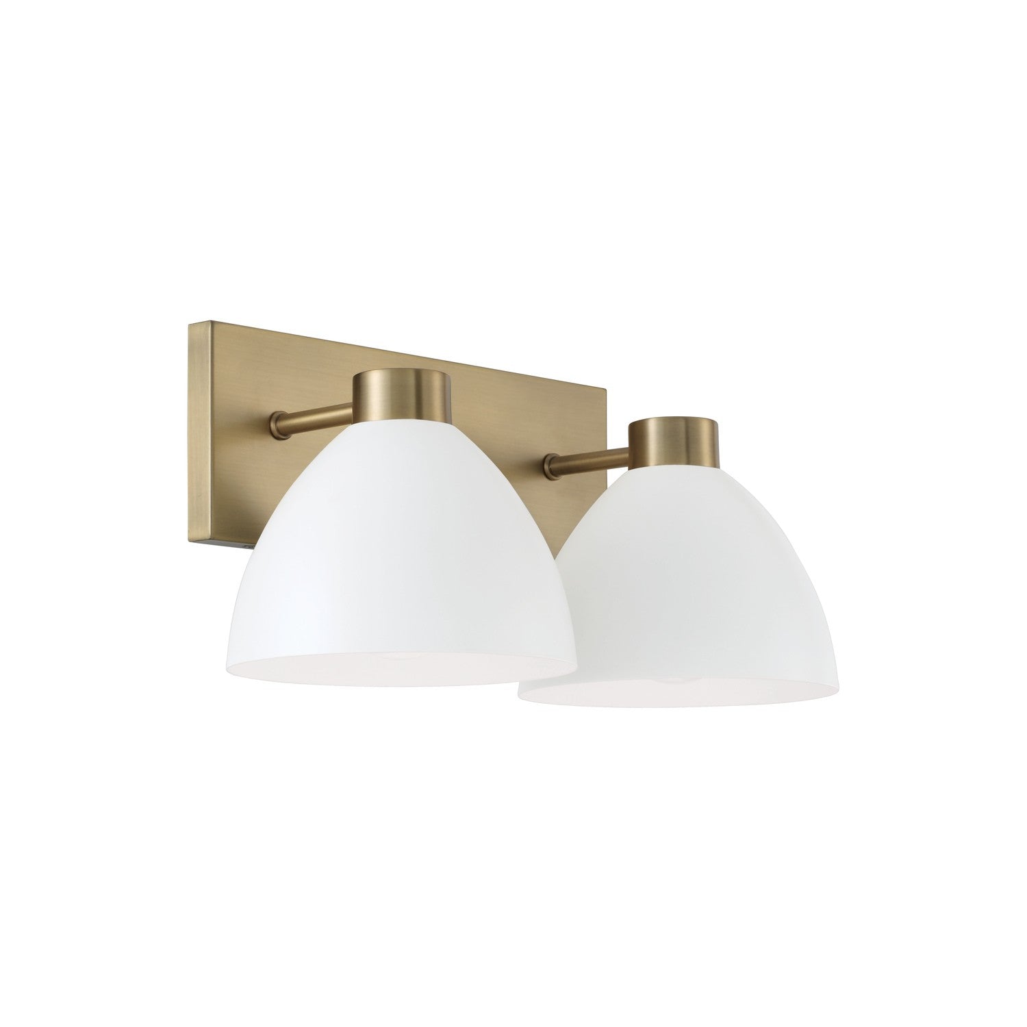 Capital Lighting - 152021AW - Two Light Vanity - Ross - Aged Brass and White