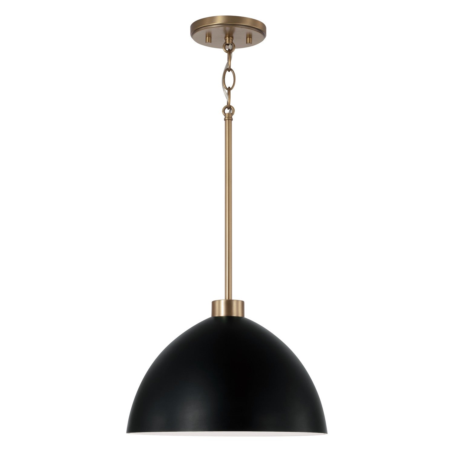 Capital Lighting - 352011AB - One Light Pendant - Ross - Aged Brass and Black