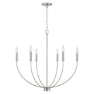 Capital Lighting - 452161BN - Six Light Chandelier - Ansley - Brushed Nickel