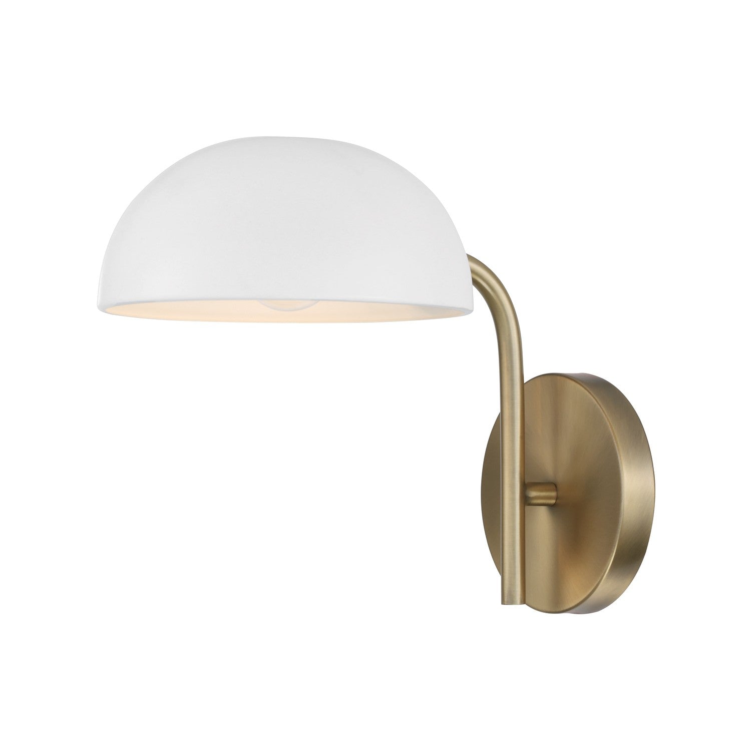 Capital Lighting - 651411AW - One Light Wall Sconce - Reece - Aged Brass and White