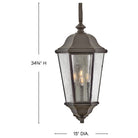 Lanterne murale Hinkley Lighting Edgewater 1679OZ en bronze huilé