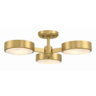 Crystorama - ORS-733-MG-ST - Three Light Semi Flush Mount - Orson - Modern Gold