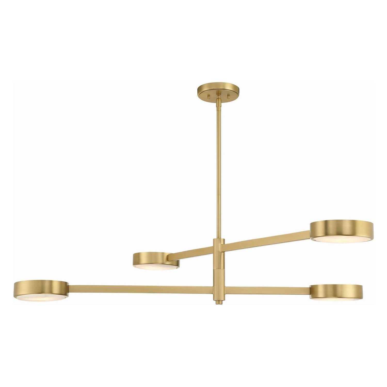Crystorama - ORS-734-MG-ST - Four Light Chandelier - Orson - Modern Gold