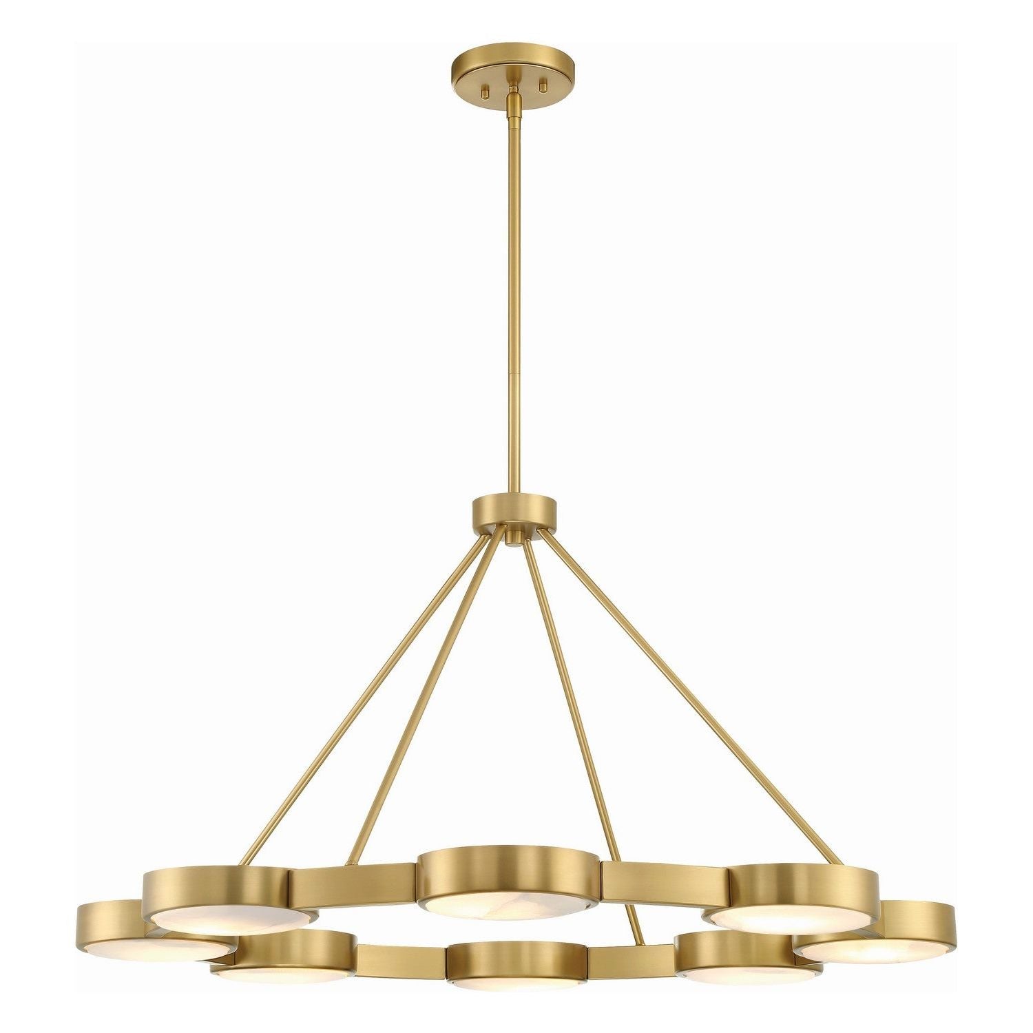 Crystorama - ORS-738-MG-ST - Eight Light Chandelier - Orson - Modern Gold