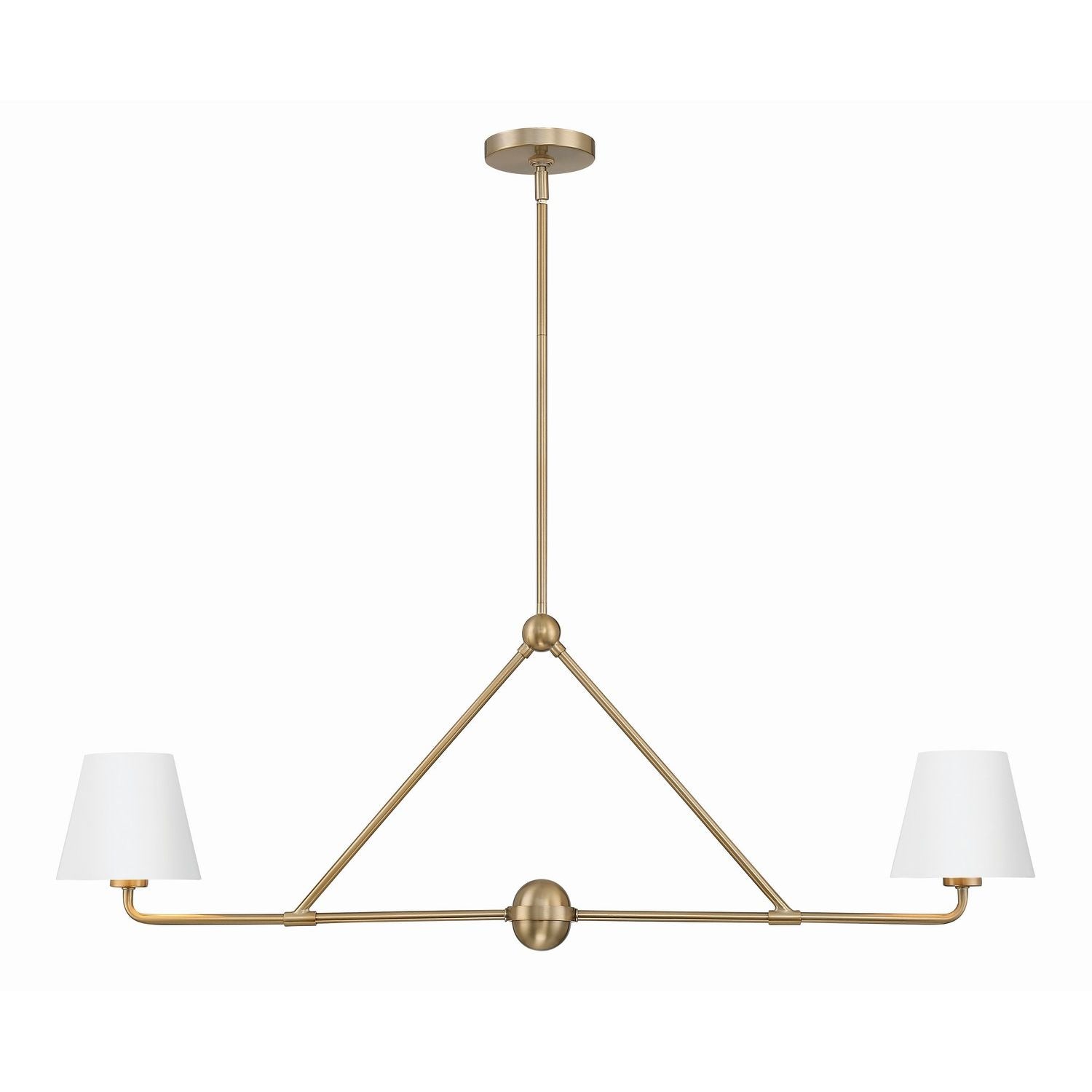 Crystorama - XAV-B9302-VG-WH - Two Light Chandelier - Xavier - Vibrant Gold