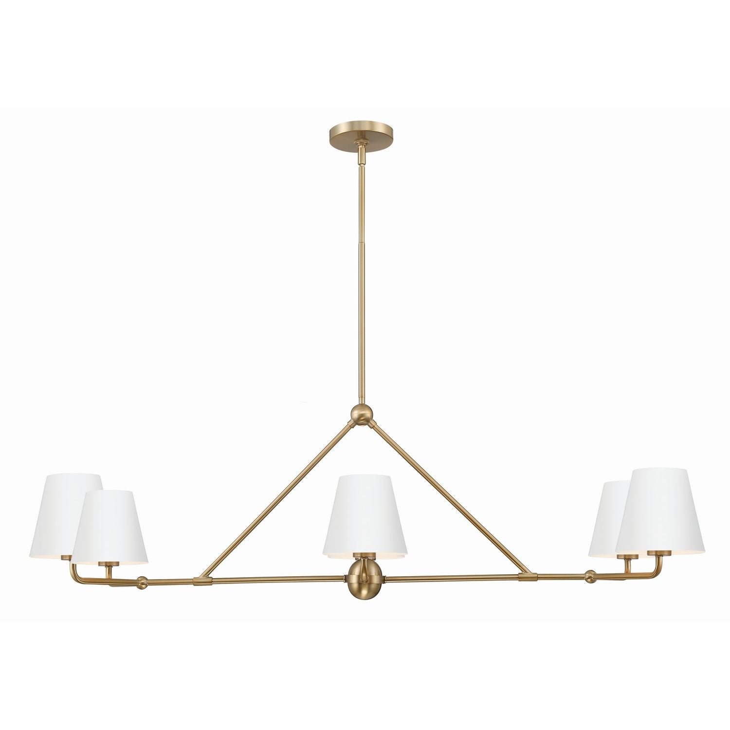 Crystorama - XAV-B9306-VG-WH - Six Light Chandelier - Xavier - Vibrant Gold