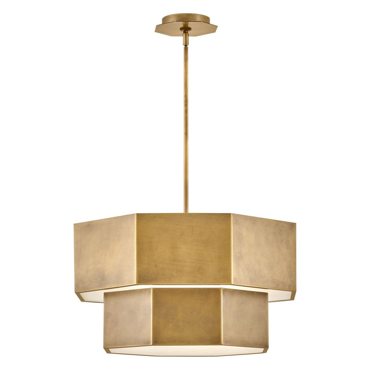 Hinkley Canada - 46994HB - LED Convertible Chandelier - Facet - Heritage Brass