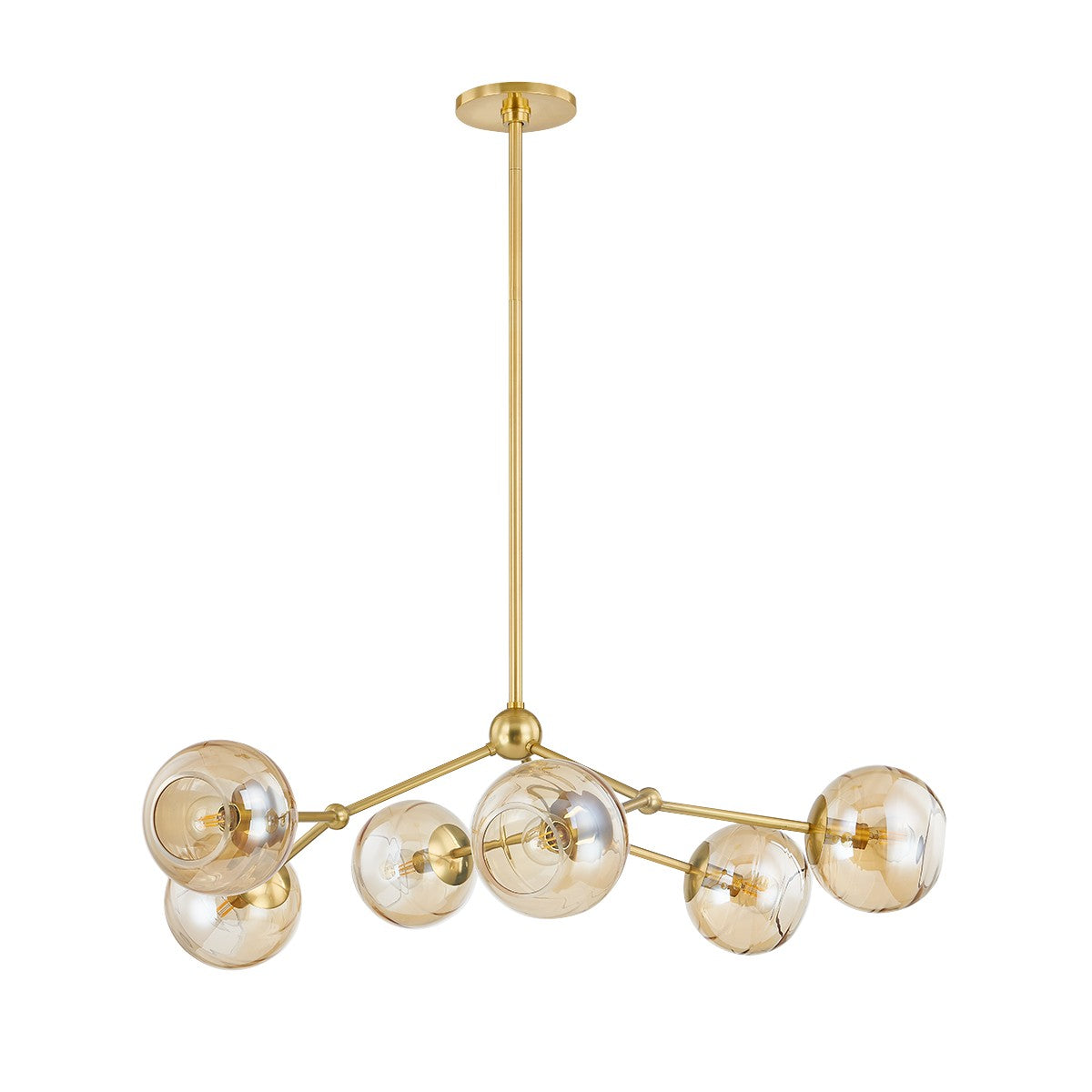 Mitzi - H861806-AGB - Six Light Chandelier - Trixie - Aged Brass
