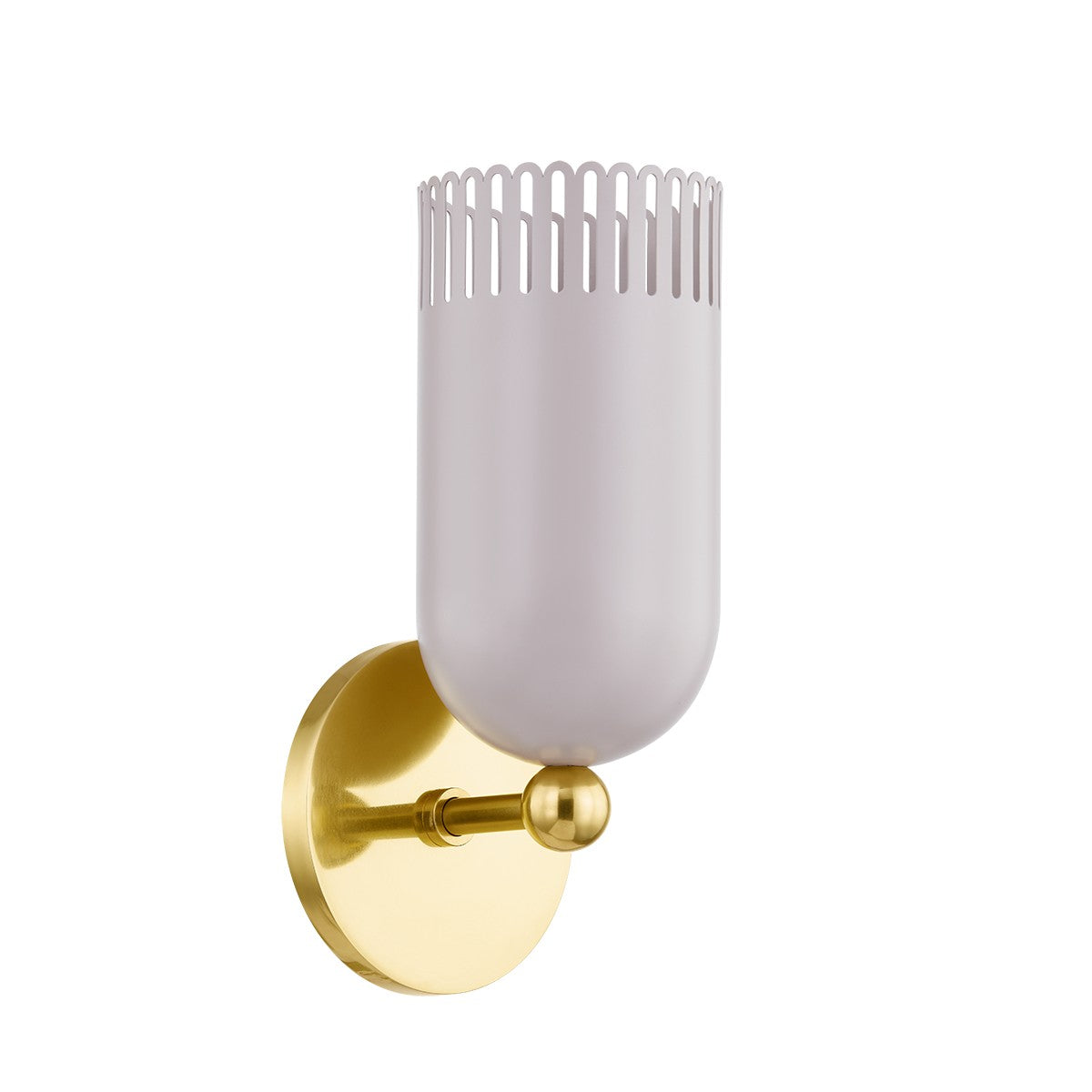 Mitzi - H884101-AGB/SPG - One Light Wall Sconce - Liba - Aged Brass/Soft Peignoir
