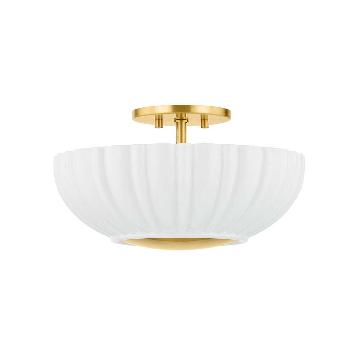 Mitzi - H966502-AGB - Two Light Flush Mount - Anne - Aged Brass