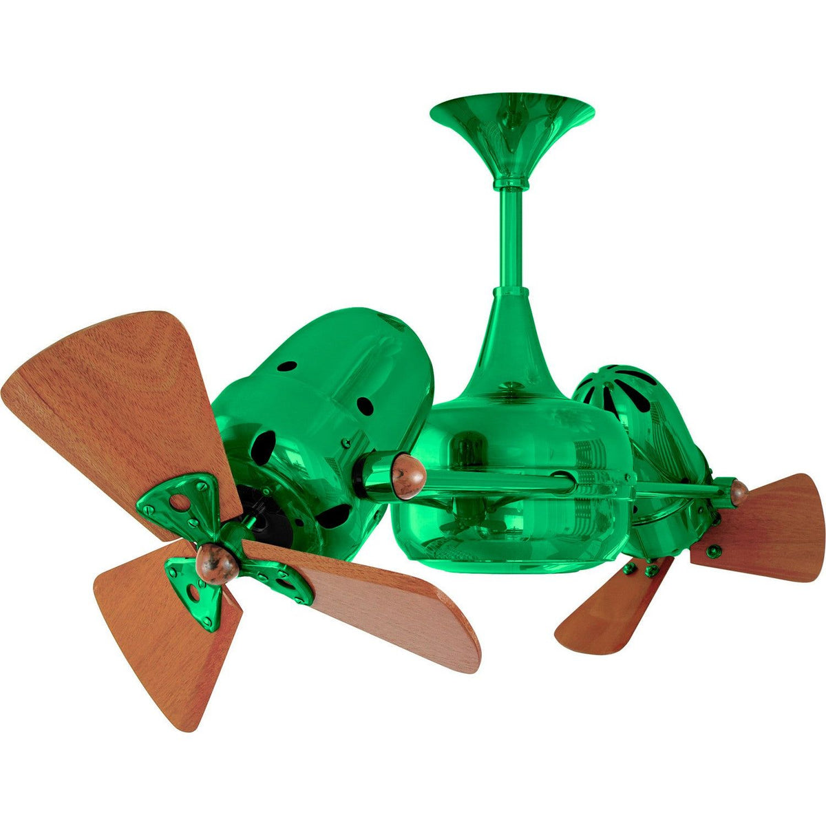 Matthews Fan Company - DD-GREEN-WD - 36"Ceiling Fan - Duplo-Dinamico - Green