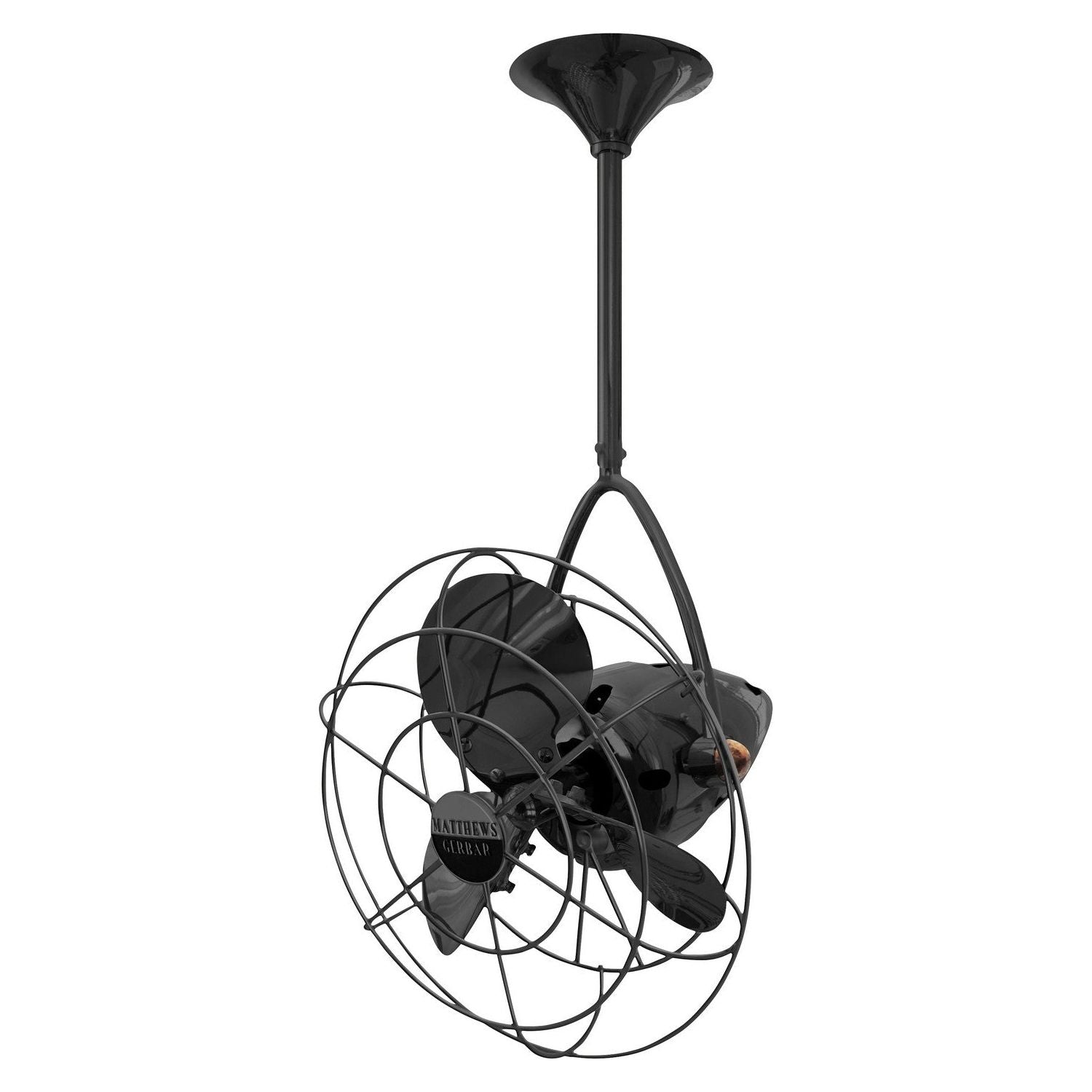 Matthews Fan Company - JD-BKN-MTL - 16"Ceiling Fan - Jarold Direcional - Black Nickel