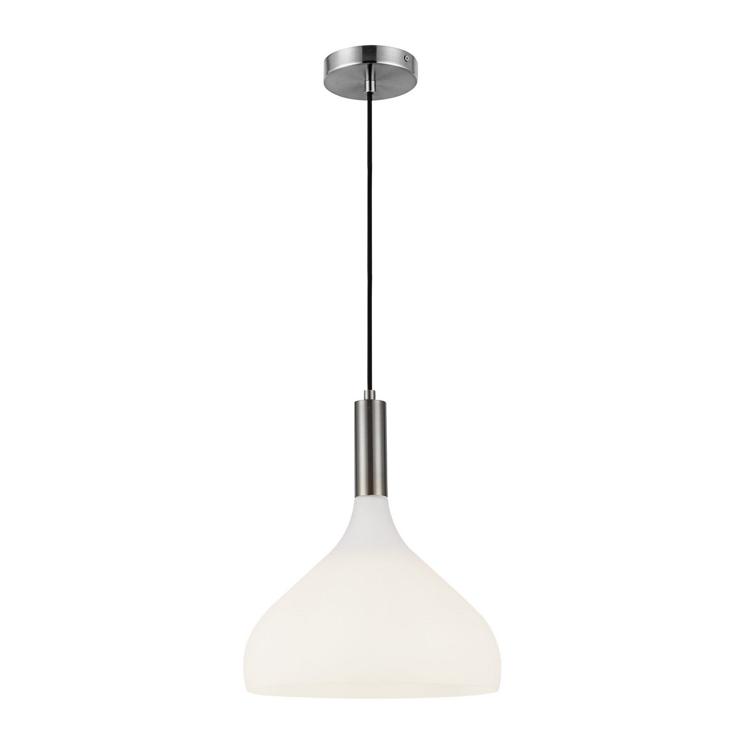 Alora Canada - PD532312BNOP - One Light Pendant - Belleview - Brushed Nickel/Opal Glass