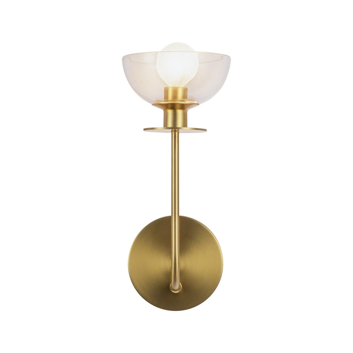 Alora Canada - WV515205BGCL - One Light Wall Vanity - Sylvia - Brushed Gold/Clear Glass