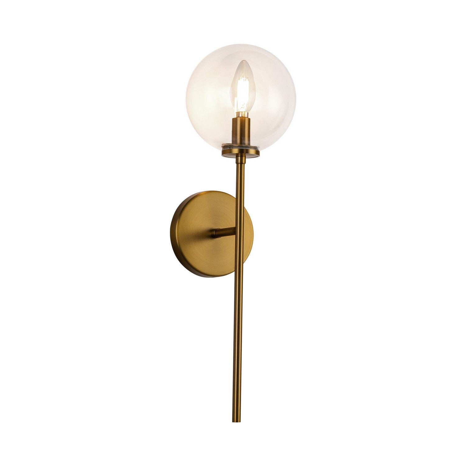 Alora Canada - WV549101AGCL - One Light Wall Vanity - Cassia - Aged Brass/Clear Glass