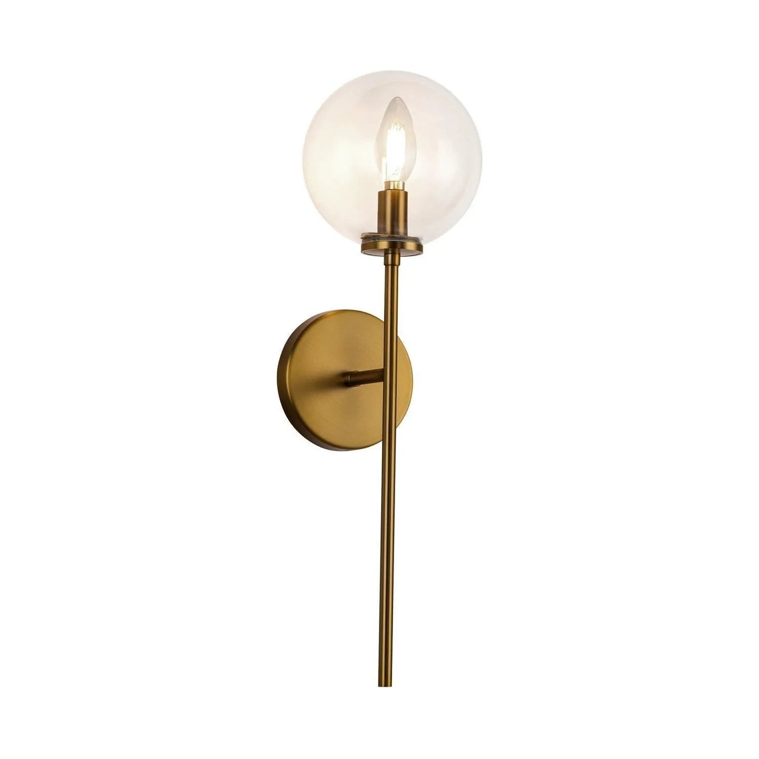 Alora Canada - WV549101AGCL - One Light Wall Vanity - Cassia - Aged Gold/Clear Glass