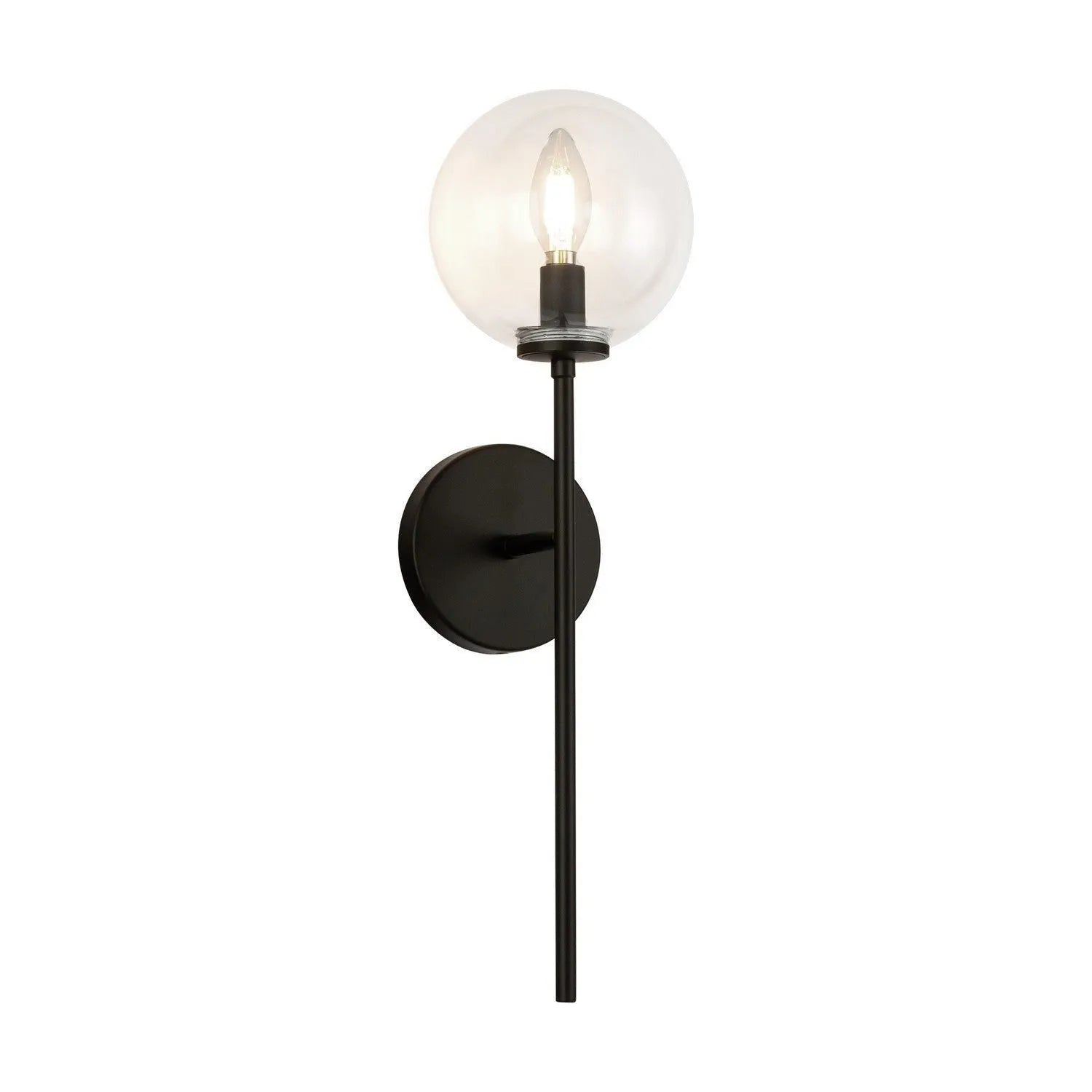 Alora Canada - WV549101MBCL - One Light Wall Vanity - Cassia - Matte Black/Clear Glass