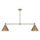 Savoy House - 1-8005-2-127 - Two Light Linear Chandelier - Pharos - Noble Brass