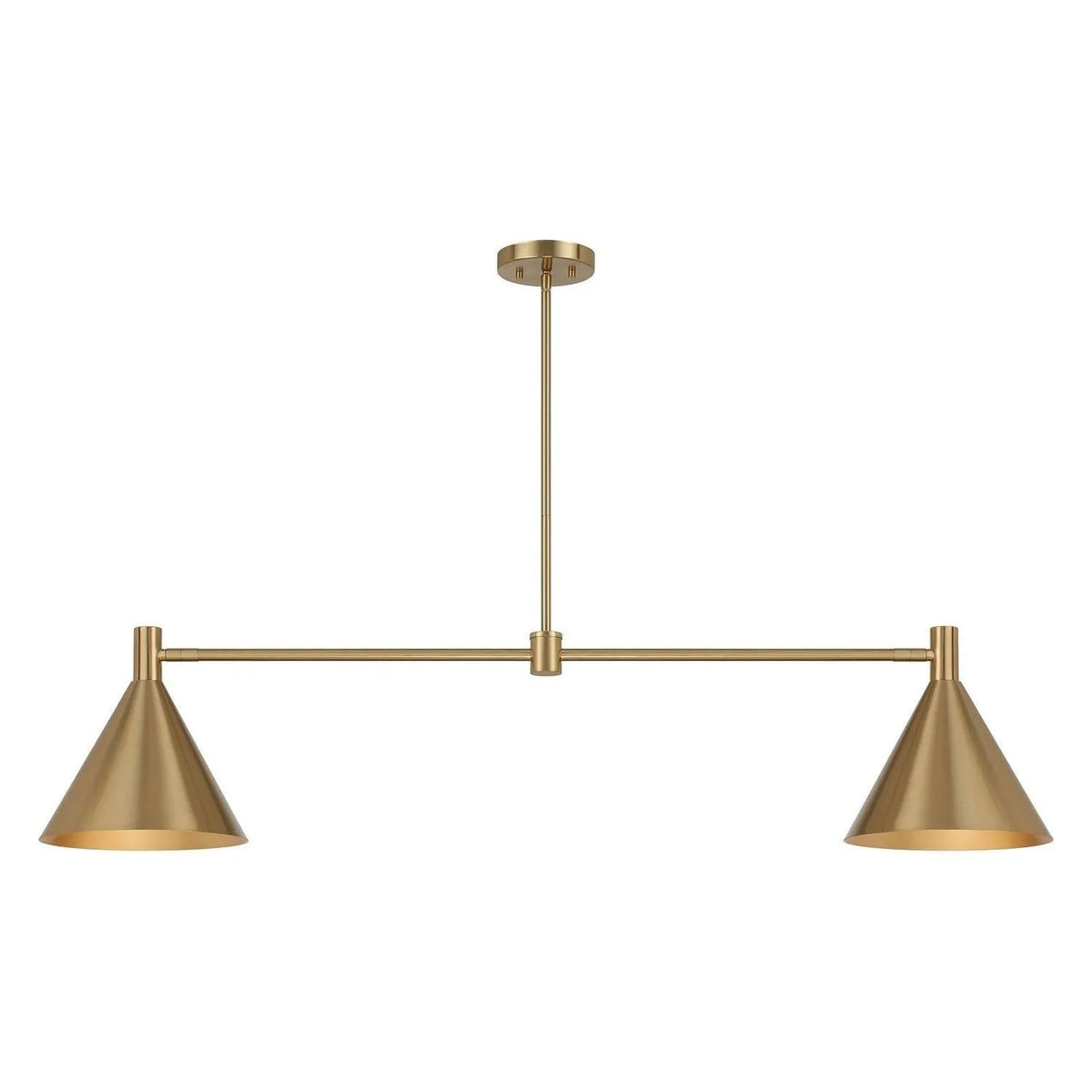 Savoy House - 1-8005-2-127 - Two Light Linear Chandelier - Pharos - Noble Brass