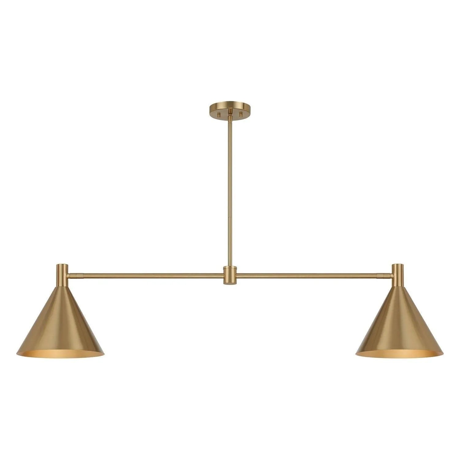 Savoy House - 1-8005-2-127 - Two Light Linear Chandelier - Pharos - Noble Brass