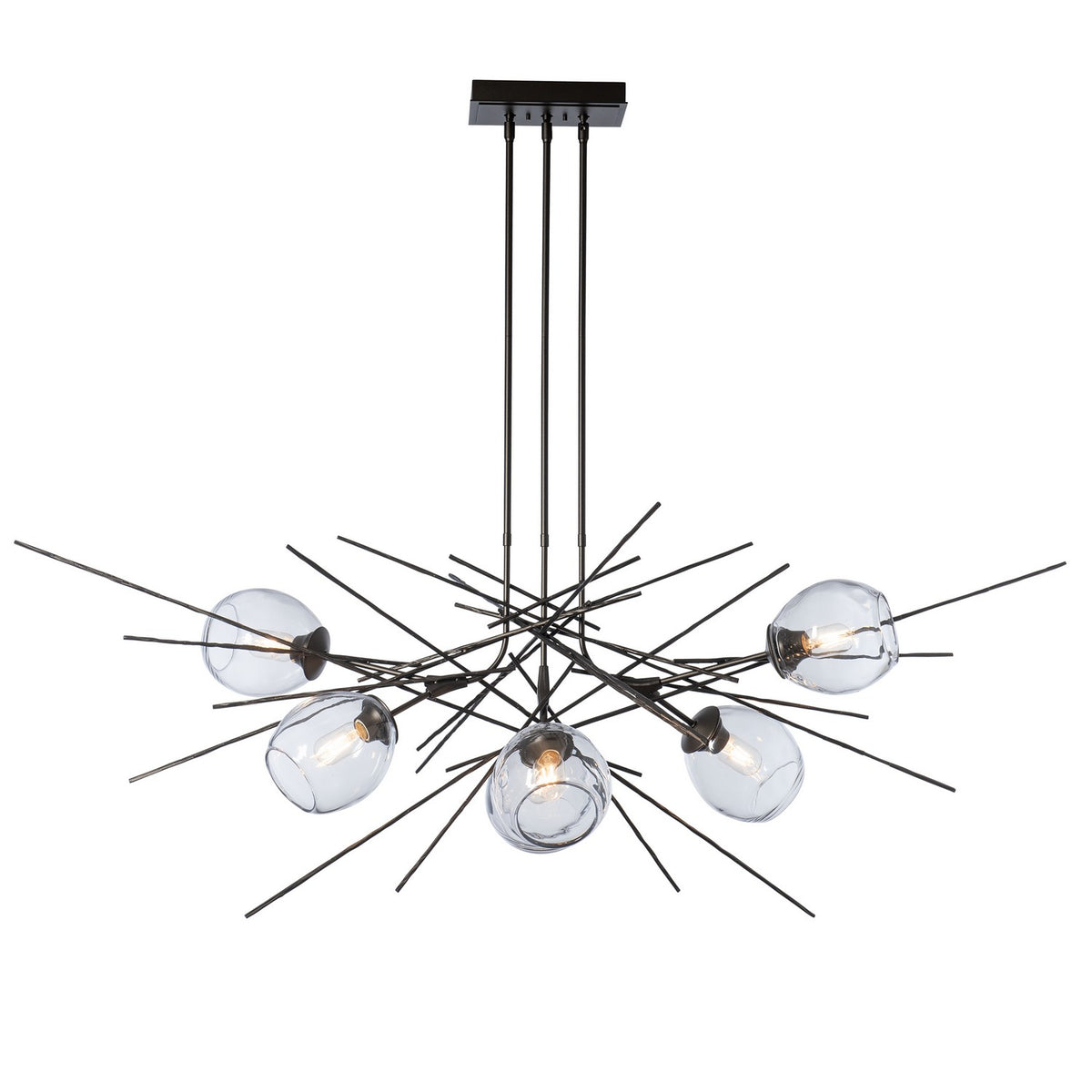 Hubbardton Forge - 137750-SKT-MULT-14-ZM0788 - Six Light Pendant - Griffin - Oil Rubbed Bronze